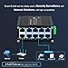 Industrial 8-Port 10/100/1000T 802.3at PoE+ Compact Ethernet Switch, 2 Ports Mini Din Rail Mount, 48-57V DC Unmanaged Network Switch 20Gbps Switching Capacity