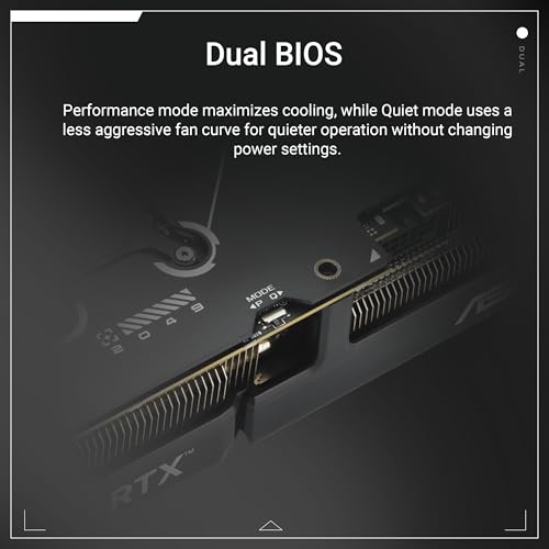 ASUS Dual GeForce RTX™ 5070 OC 12GB GDDR7 Gaming Graphics Card - PCIe 5.0, 2572MHz Boost Clock, DLSS 4, HDMI 2.1b, DisplayPort 2.1b, Axial-Tech Fan Design, 0dB Technology,