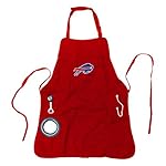 Team Sports America NFL Buffalo Bills Ultimate Grilling Apron Durable Cotton with Beverage Opener and Multi Tool For Football Fans Fathers Day and More