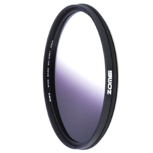 ZOMEI 52mm Ultra Slim Graduated Gradual Neutral Density Gray Color Lens Filter