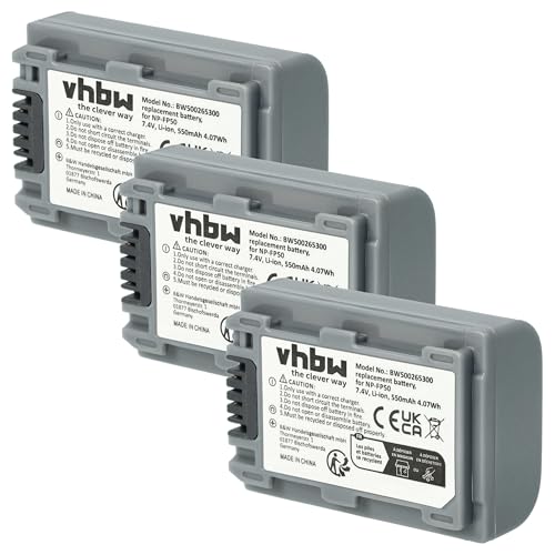 Batterie Sony DCR-HC65E vhbw compatible caméscope vidéo Li-Ion 7,2V