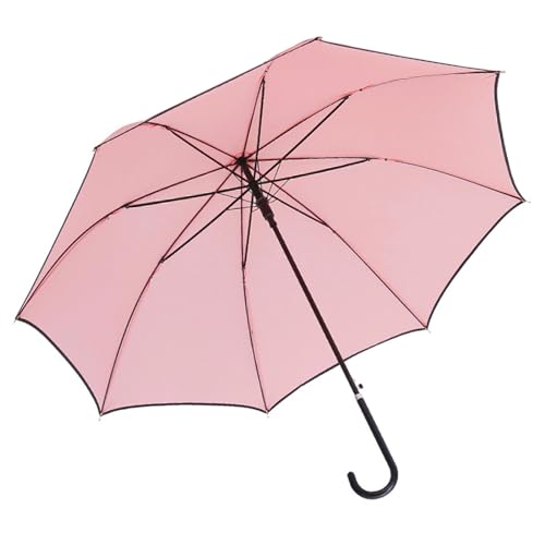 Paraguas clásico mujer grande resistente al viento con apertura automática ThreeH rosa 48''