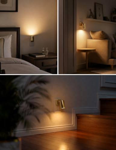 Image of L LOHAS LED Night Lights Plug into Wall,[2-Pack] Wall Spot Lights Indoor