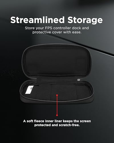 lenovo carrying case for legion go s gaming console protective storage bag case spill-resistant pu fabric secure storage for controllers console dock amp accessories black gamer accessories