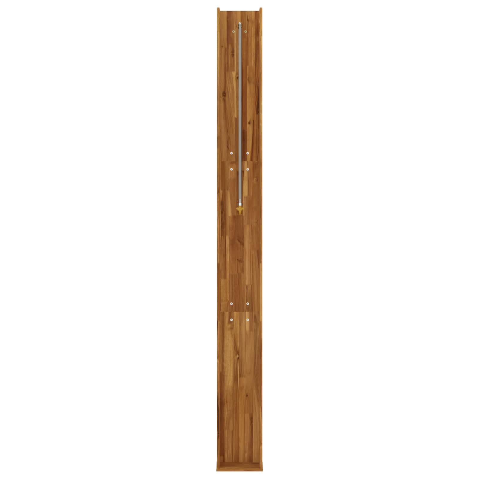 vidaXL Gartendusche 226 cm Massives Akazienholz und Edelstahl Natur