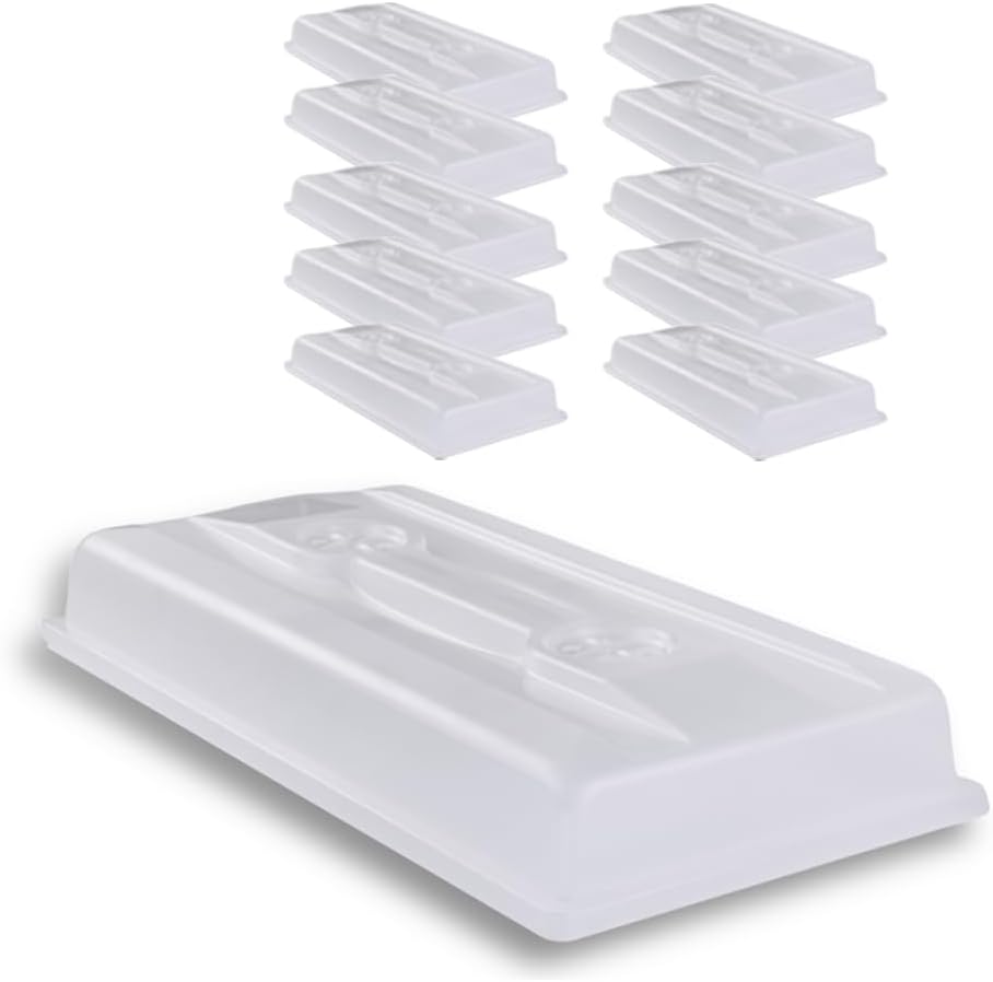Bootstrap Farmer Humidity Dome 2.5" Tall Extra Strength, 10 Pack, Propagation Seed Cloning Lid Vented for 1020 Tray Seed Starting Germination