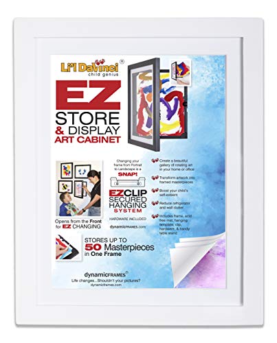 Li'l Davinci Kids Art Frame For 8.5X11 Items: Front-Opening Wooden Ez-Store Frames That Allow You To Hold Up To 50 Items In Each! #TOP2