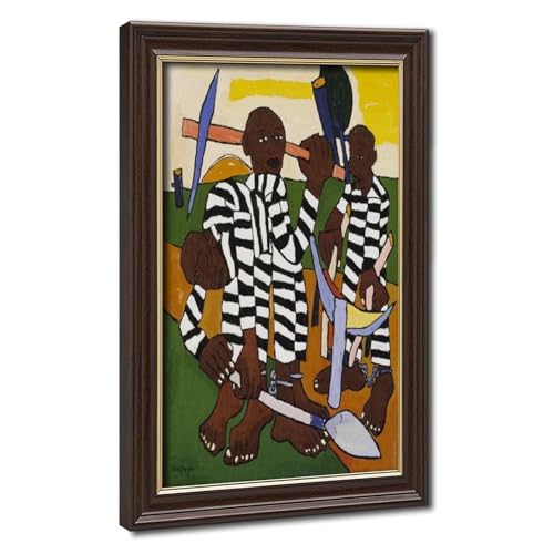 Cadre à suspendre Chain Gang William H. Johnson : décoration murale toile prête