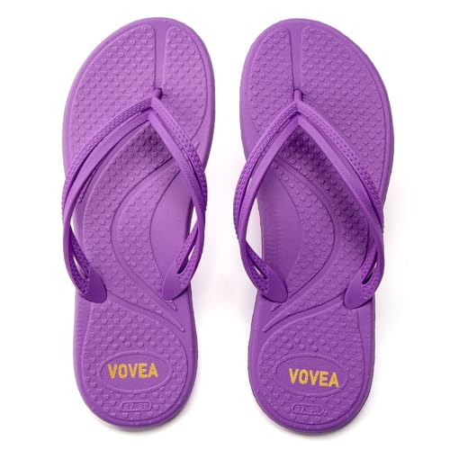 Image of VOVEA Flip Flops For Women Non-Slip Bathroom Shower Shoes Cushion foam Indoor and Outdoor Sandals