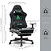 Symino Gaming Stuhl, Ergonomischer Bürostuhl, Rennstuhl-Design PC Stuhl, Vintage-PU-Leder, Verstellbarer Drehbarer Task Stühle mit Fußstütze (Schwarz)