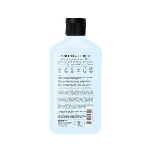 Image of Hempz Triple Moisture Body Wash - Grapefruit & Peach - Hydrating for Sensitive Skin, Scented, Exfoliating with Shea Butter, Pure Hemp Seed Oil, and Algae for Sensitive Skin - 17 fl oz