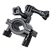 Cuxwill Support pour guidon de vélo, support pour caméra de moto, scooter, webcam pour GoPro Hero10/9/8/7/6/5 et caméras d'action Dji Osmo - Double vis (Noir)