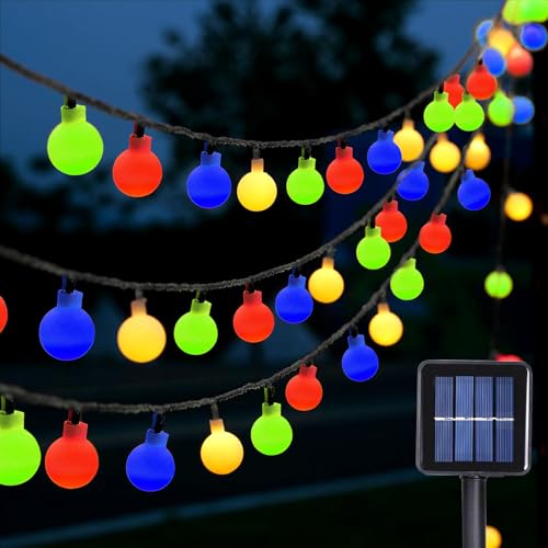 WoskjXas Solar Abrazine Light String, 12m 100LEDs Solar Decorative Lights Outdoor