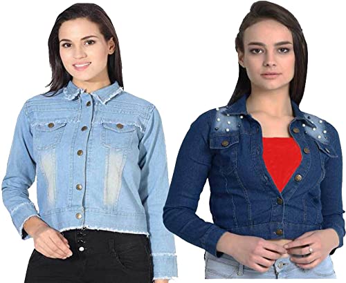 Kids girls Full Sleeve Embellished, Solid Girls Jacket pack of 2