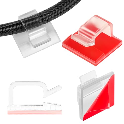 Evita cables sueltos usando clips transparentes de gestion para pared y coche