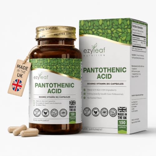 Image of EZ Pantothenic Acid Vitamin B5, 150 Capsules, 500mg High Strength
