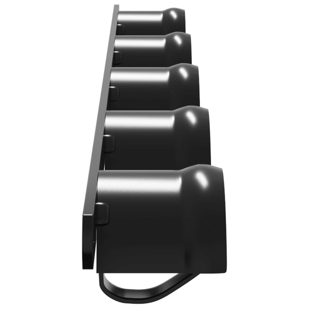 Supporto Briglie per 5 Briglie con 5 Ganci Nero in Ferro-172448