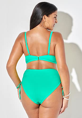 Swimsuits For All Mentor Tie Front High Waist Side Tie Bikini Set4