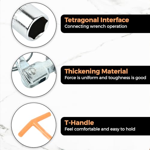 Image of 16mm T Handle Spark Plug Wrench (CE-60042) | Heavy-Duty Spark Plug Removal Tool | Steel Socket with Spring Grip | Ideal for Motorcycles, Scooters & Small Engines