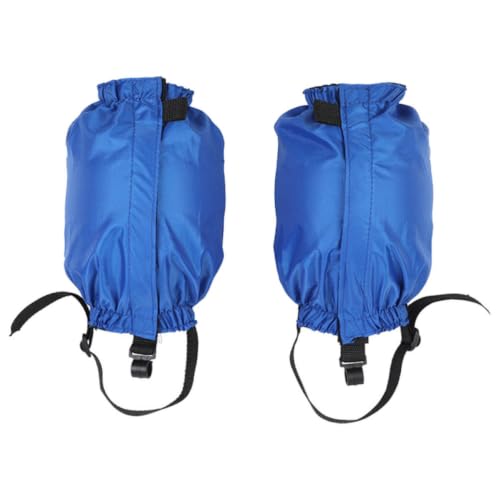 Blue Nylon Snow Gaiters Adjustable Leg Protectors for Hiking and Trekking
