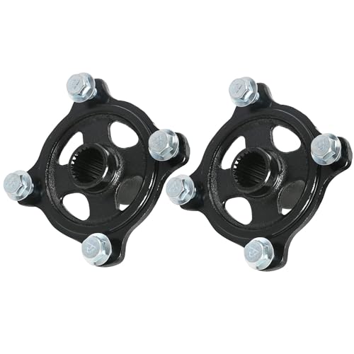 WPHMOTO 2pcs 23 Tooth Spline 4 Stud Wheel Rear Axle Hub Steel Alloy Replacement Accessories for 110cc 150cc Quad Bike ATV Kart