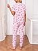 Famulily Frauen 2 Stück Outfits Lounge Sets Kurzarm Nightshirt und Jogger Sweatpants Track Anzüge Loungewear Rosa M