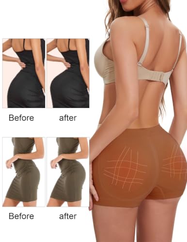 Image of Zimi Collection Tummy Control High Waist Butt Lifter Panties Padded Underwear for Women Hip Enahncer Body Shaper Boyshort