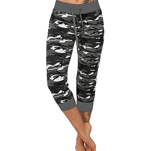 Womens Camo Jogger Sweatpants Below Knee Cover