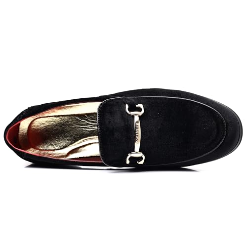 COSIDRAM Mens Dress Shoes Loafers Business Classic Suede Luxury Copper Chain Party Wedding Moccasins for Male2