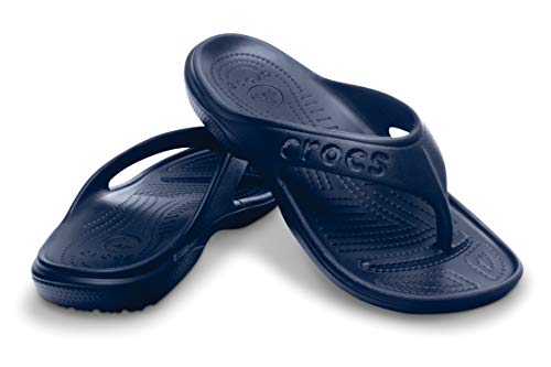 Image of crocs Unisex Baya Navy Flip Flops Thong Sandals - M9W11