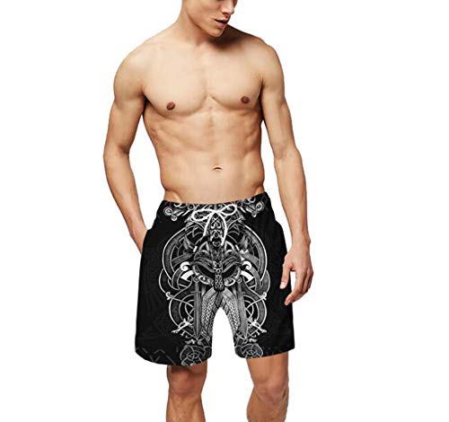Nobrand Bañadores y bañadores para Hombres Pantalones Cortos de baño de Playa de Secado rápido Indio Americano Informal Shorts de Surf
