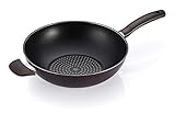 Hapycall 5 Layer Diamond Nonstick Wok 11.8 inch, Stir Fry Pan, Deep Frying, PFOA-Free, Dark Brown