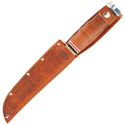 Ka Bar 2-1235-2 Leather Handled Marine Hunter Knife,Brown,Medium #TOP1