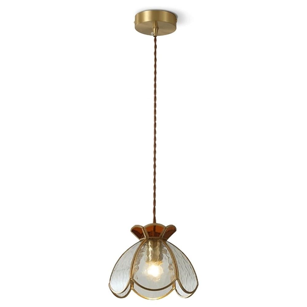 Lampe suspendue laiton et verre luminaire rétro haut de gamme pour îlot