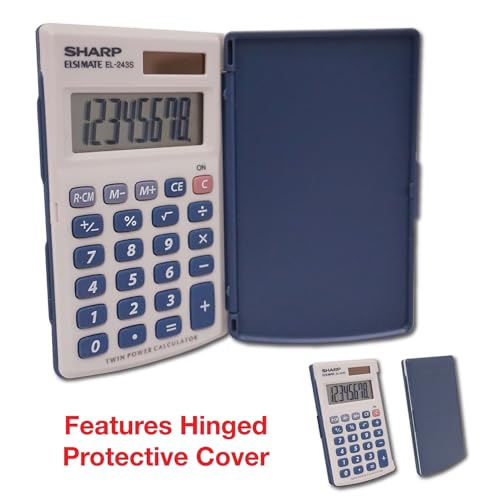 Calculadora Sharp pequeña con tapa dura para evitar golpes en la mochila escolar 5