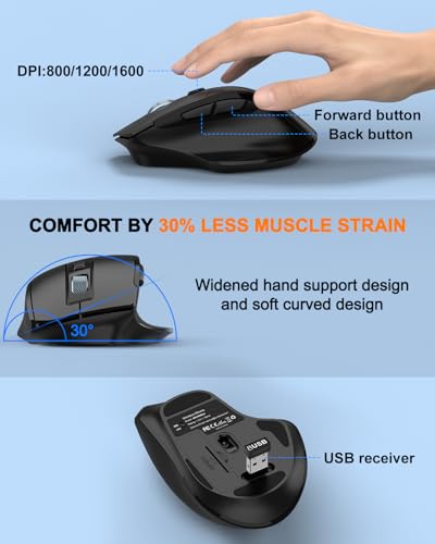 Teclado y mouse inalámbricos ergonómicos evitan tensión en oficina y casa 5