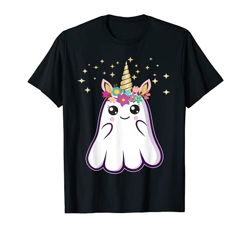 Cute Unicorn Ghost Halloween Thanksgiving T-Shirt
