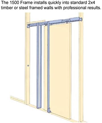 Miniatura 5 de SARTODOORS Puerta de bolsillo moderna de 24 x 80 pulgadas  Planum 0010 Ginger Ash  Marcos adornos tiradores herrajes para rieles  Armario corredizo