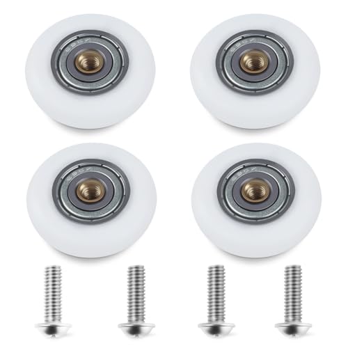 Oualhoo 19mm Shower Door Rollers Replacement Part, 304 Stainless Steel Shower Door Wheels Runners...