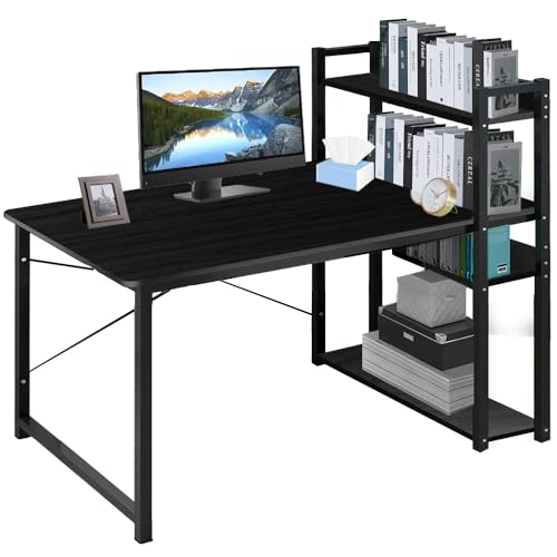 Recopilación de Mesas para ordenador favoritos de las personas. 43 Escritorio con Repisas Escritorio De Computador De Madera Escritorio Blanco Escritorios Minimalistas Modernos Mesa De Ordenador con Estructura Resistente De Metal para Oficina...
