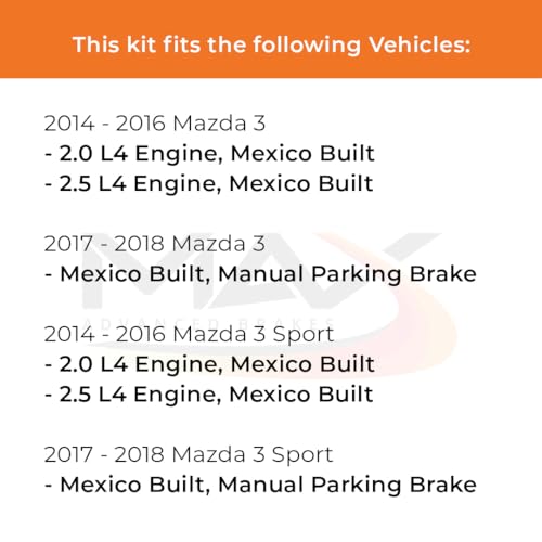 Image of MAX Advanced Brakes - Front Brake Kit For 2014-2016 Mazda 3 (Mexico Built), 2017-2018 Mazda 3 (Manual Parking Brake, Mexico Built)| Carbon Ceramic Brake and Rotor Kit| Coated Cross-Drilled Rotors