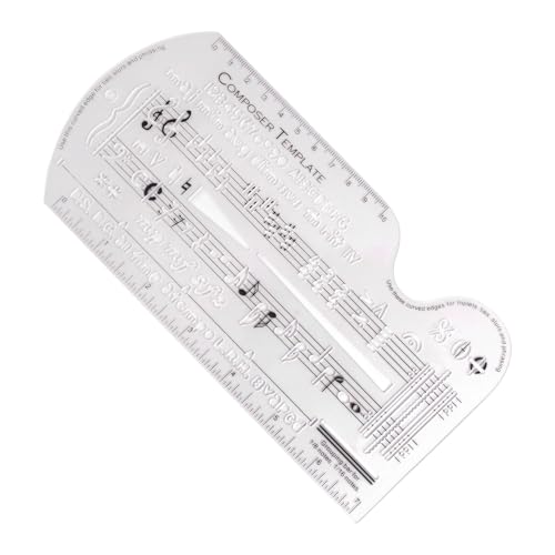 Plantilla de composición de composiciones - Plantilla de nota musical - Símbolos de notación Plantilla Accesorios Herramientas de dibujo para composición y composición
