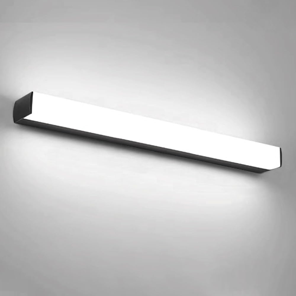 Moderna barra de luz LED lineal para tocador de baño, 70 cm, frío, 6000 K, aplique de pared con espejo, ideal para iluminación de vestidores y armarios