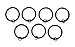 Urbanest Set of 16 Metal Curtain Eyelet Rings 3 Inch Inner Diameter (Bronze)