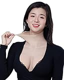 Peikey Silicone Breastplate with Bra, Fleece Lined Breast Forms B-G CUP Breast Plates for Crossdressers Drag Queen, Brown, D CUP