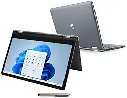 Notebook 2 em 1, Tela Touchscreen, Windows 11, com Caneta Stylus, Cinza
