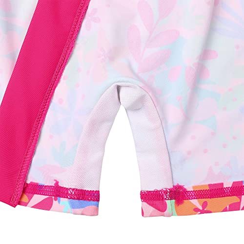 Image of Girls Long Sleeve Zipper Rash Guard 1 Piece UPF 50+ Sun Protection