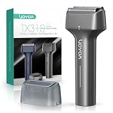 VOYOR Electric Foil Shavers for Men, Portable Mens Razors for Shaving Face with Wet & Dry, Rechargeable Mens Shaver, Lightweight Cordless Travel Razor with Precision Blades & Travel Lock TX310 Gray