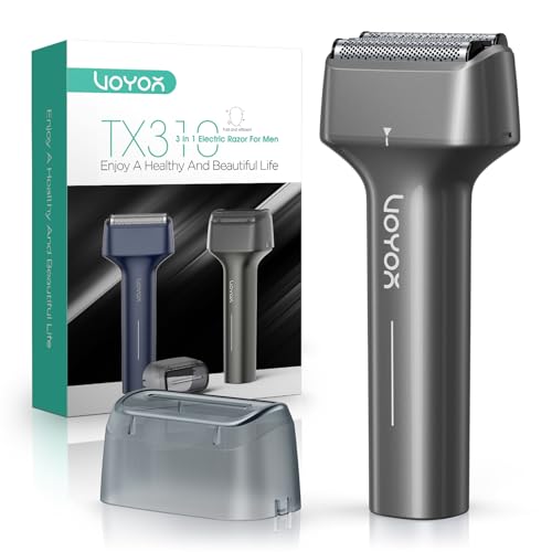 Rasoir barbe homme rechargeable sans fil étanche VOYOR TX310 gris à tête flottante