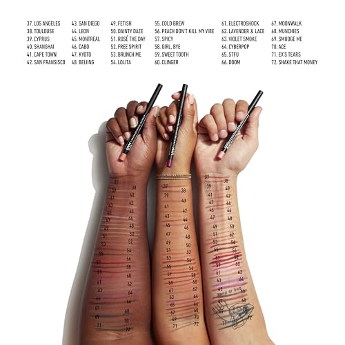 Image of NYX PROFESSIONAL MAKEUP Suede Matte Lip Liner, Velvety-Smooth, Long-Lasting Formula For A Defined Lip Makeup Look - Brunch Me (Pink)